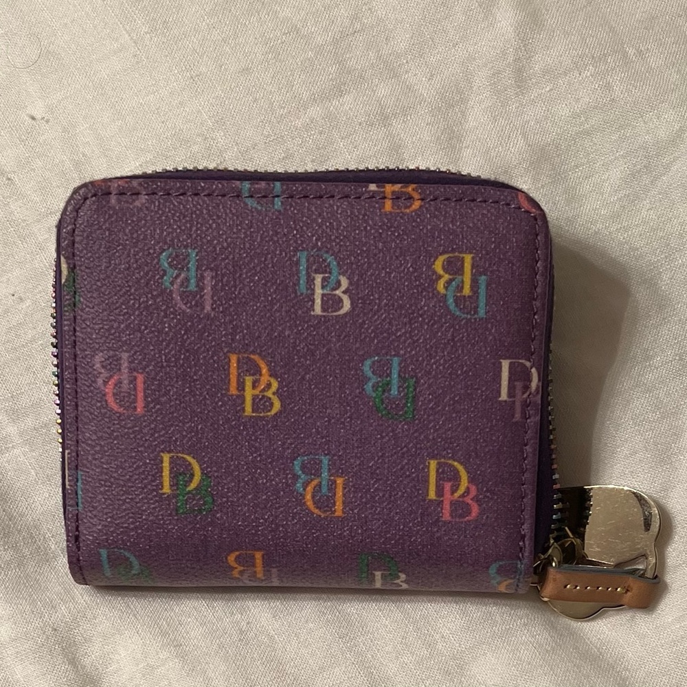 Dooney and Bourke Vintage Purple/Rainbow coin wallet